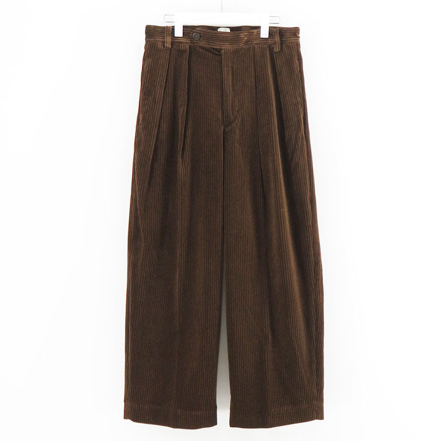 BISOWN/ビソウン】MIXED-WALE CORDUROY 2TUCK TROUSERS 26W-BIS-PT12の