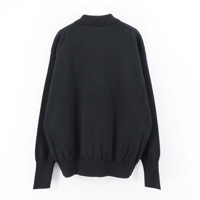 【A.PRESSE/アプレッセ】<br>Cotton Knit L/S Polo Shirts <br>24SAP-03-07K