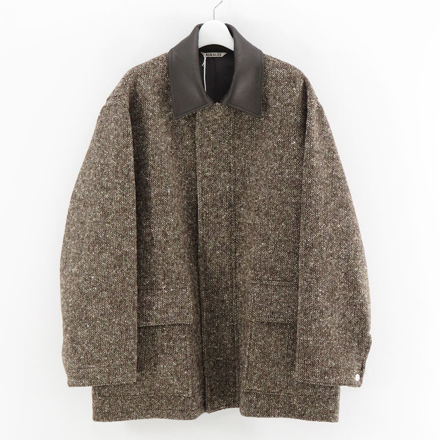 AURALEE/オーラリー】HOMESPUN TWEED ZIP BLOUSON A26AB01HTの通販