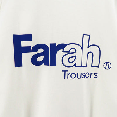 【FARAH/ファーラー】<br>Printed Graphic T-Shirt "Farah Trousers" <br>FR0401-M3007