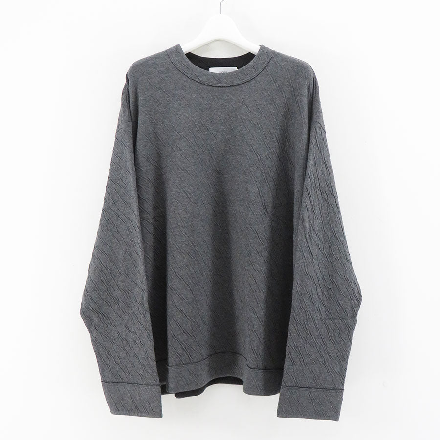 【Graphpaper/グラフペーパー】<br>Double Face Jersey L/S Crew Neck <br>GM241-70094