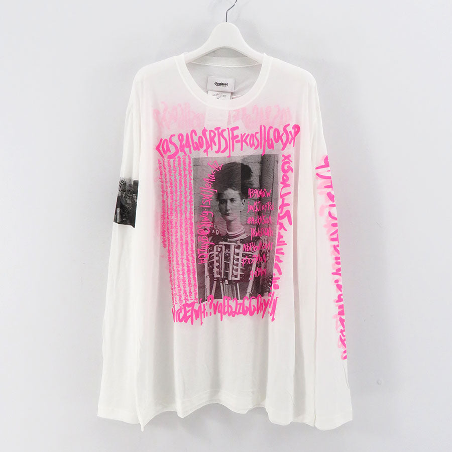doublet/ダブレット】SEE-THROUGH PRINT LONG SLEEVE T-SHIRT 