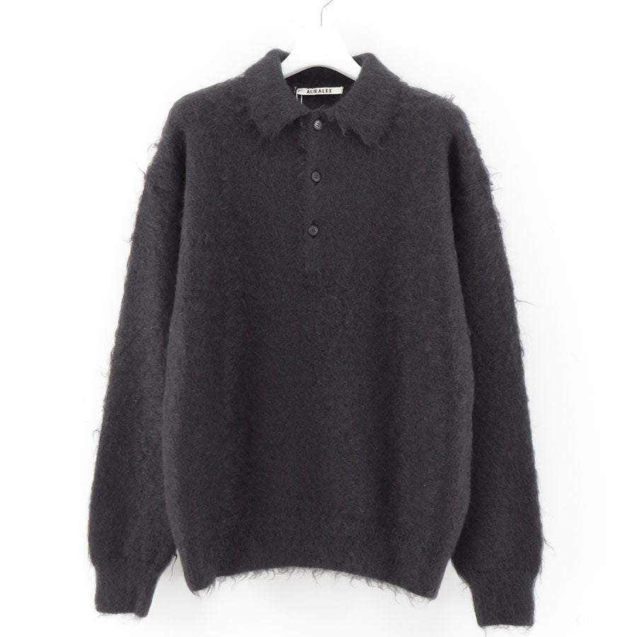 AURALEE/オーラリー】BRUSHED SUPER KID MOHAIR KNIT POLO A24AP02KMの通販 「ONENESS  ONLINE STORE」