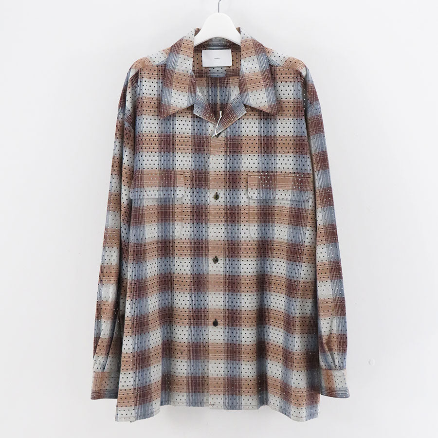 SUGARHILL/シュガーヒル】PUNCHING YAK OMBRE PLAID OPEN COLLAR