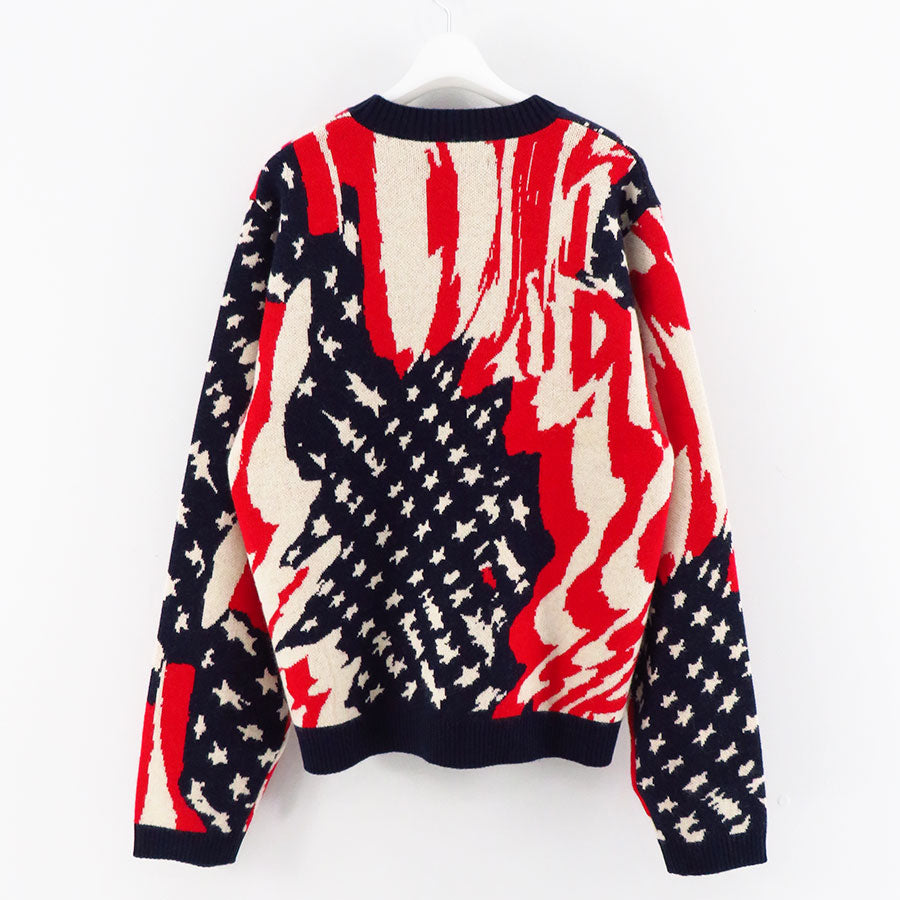 SALE 50%OFF ! <br/>【M A S U/エムエーエスユー】<br>MARBLE FLAG SWEATER <br>MFFW-KN0423