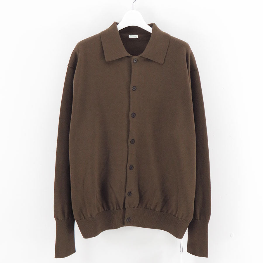 A.PRESSE/アプレッセ】Cotton Knit Polo Collar Cardigan 26SAP-03-04