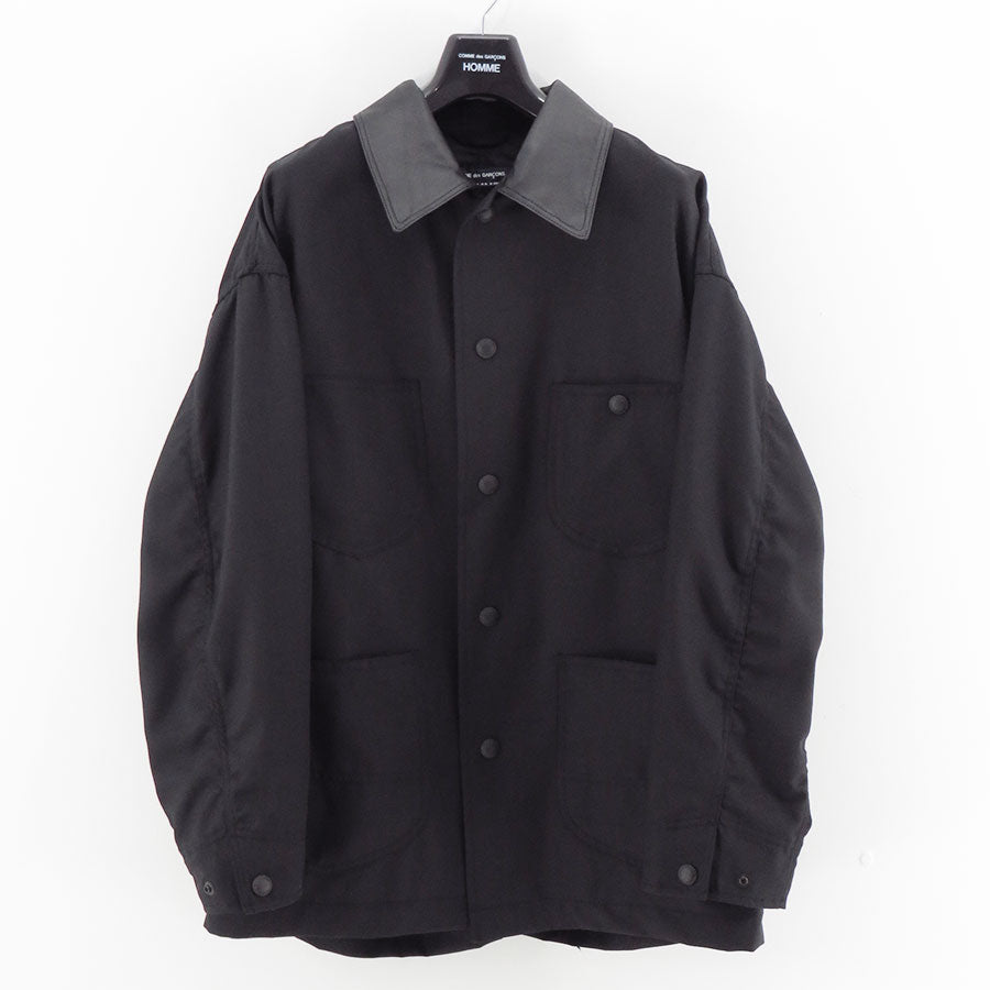 COMME des GARCONS HOMME/コムデギャルソンオム】ウールポプリン×牛革
