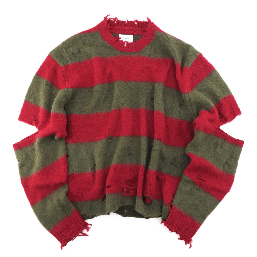 よろしくお願いしますdoublet 23aw stripe oversize pullover