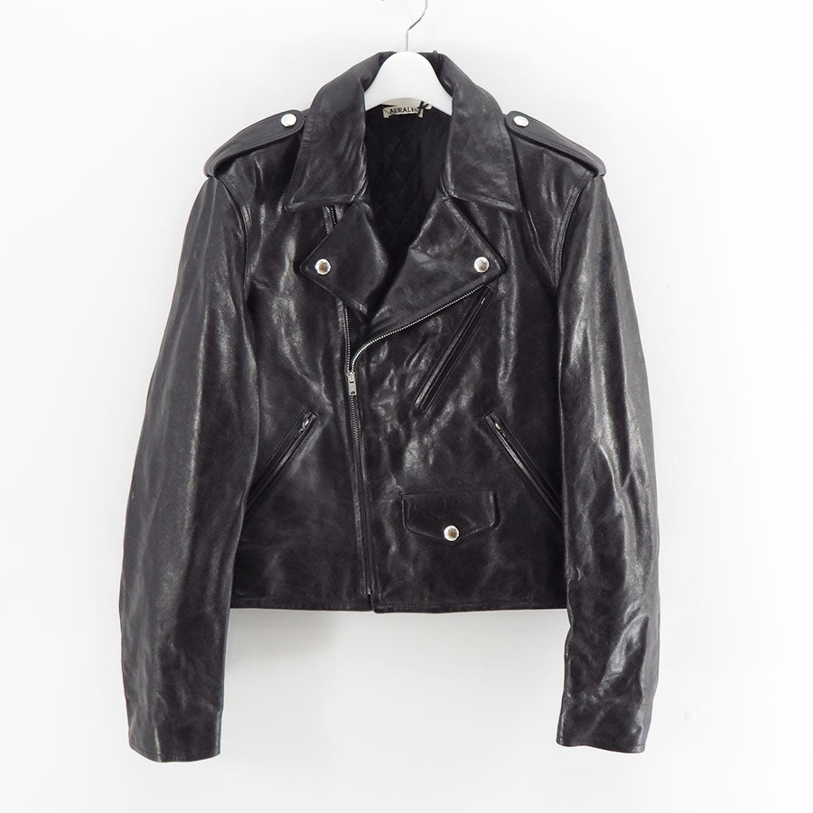 AURALEE/オーラリー】LAMB LEATHER RIDERS JACKET A25AB02WXの