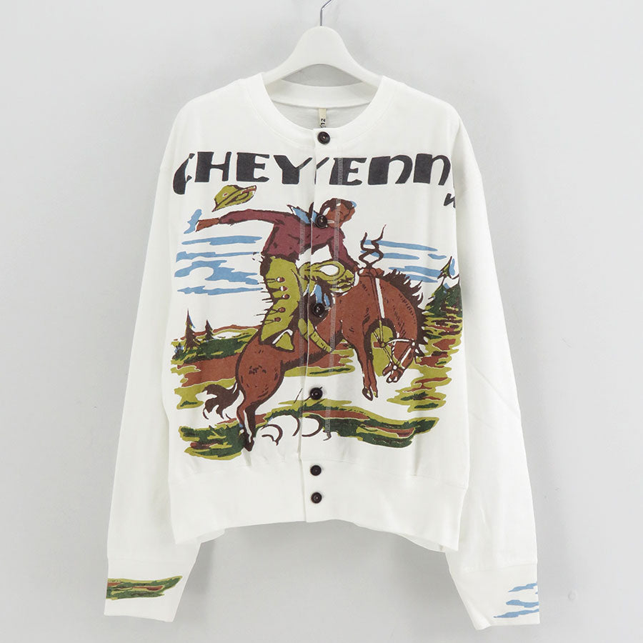 KHOKI/コッキ】Cowboy-print cardigan 25ss-t-08の通販 KHOKI/コッキ】Cowboy-print cardigan 25ss-t-08の通販