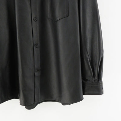 【Graphpaper/グラフペーパー】<br>Sheep Leather Oversized Shirt <br>GM233-50048
