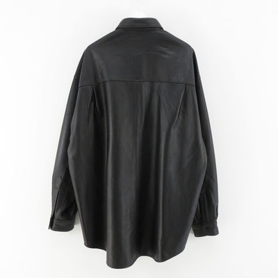 【Graphpaper/グラフペーパー】<br>Sheep Leather Oversized Shirt <br>GM233-50048