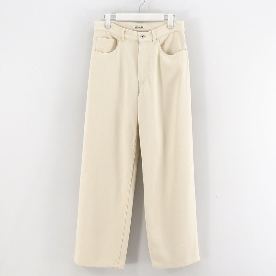 AURALEE/オーラリー】SILK NEP DENIM 5P WIDE PANTS A26SP01SDの通販