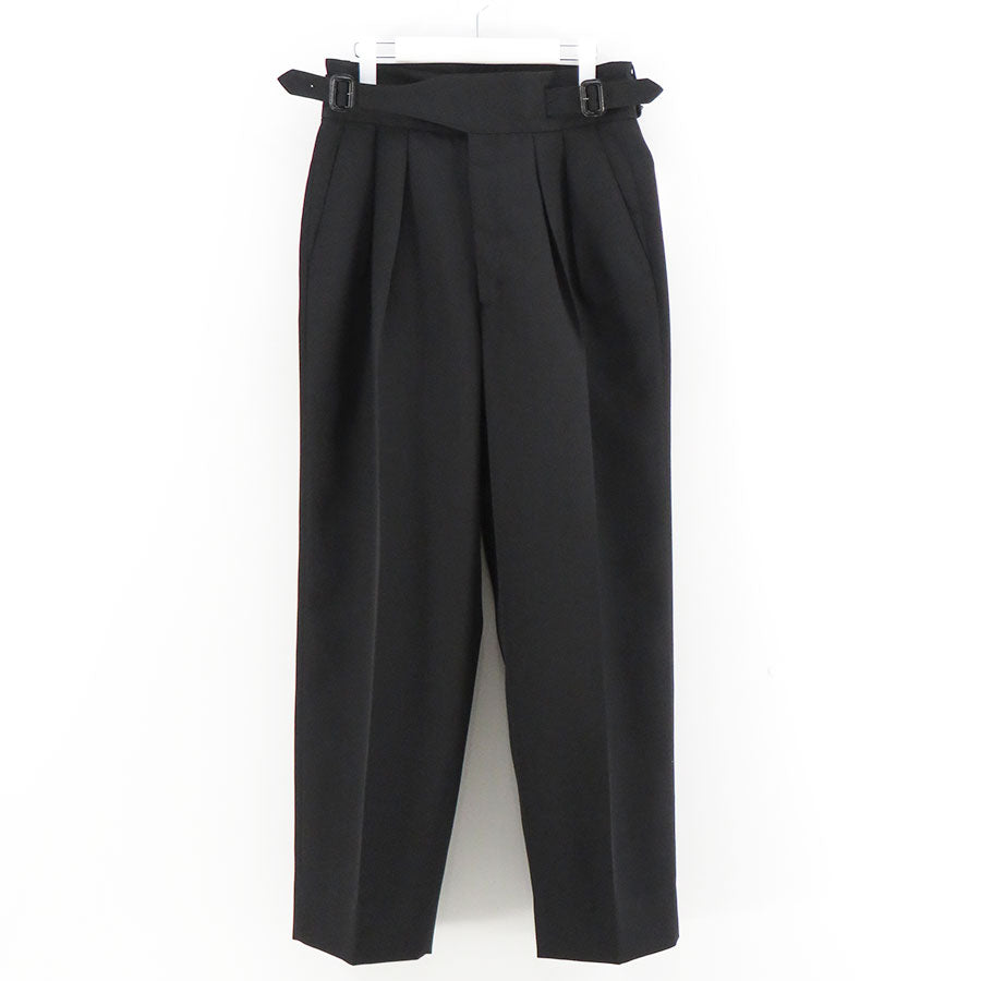 【美品】THE RERACS ザリラクス グルカ スラックス 46 ブラック THE RERACS/ザ・リラクス】RERACS SUPER TWILL S+S THE GURKHA 26SS