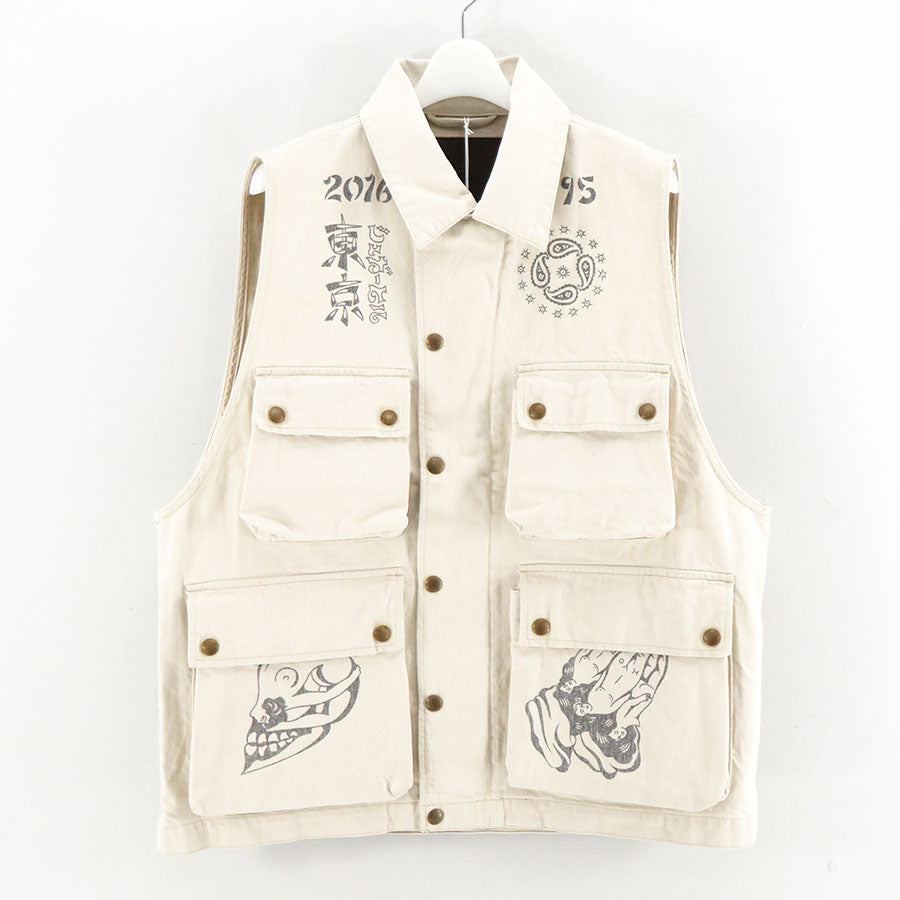 SUGARHILL/シュガーヒル】TATTOO FLASH PRINT POCKET DENIM VEST