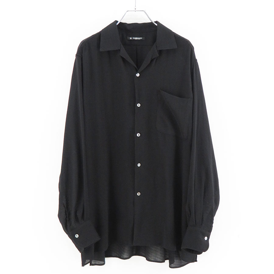 MAATEE&SONS/マーティーアンドサンズ】OPEN COLLAR SHIRTS SILKRAYON