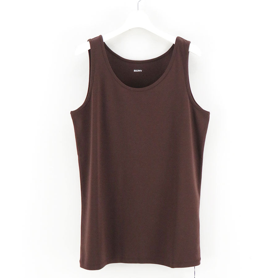 jens 未使用 イェンス LAYER TANKTOP タンクトップ ブラウン BISOWN/ビソウン】COTTON CIRCULAR RIB TANKTOP 26S-BIS-CS63の通販