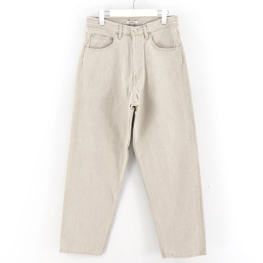 AURALEE/オーラリー】FADED HARD TWIST BROWN DENIM WIDE PANTS