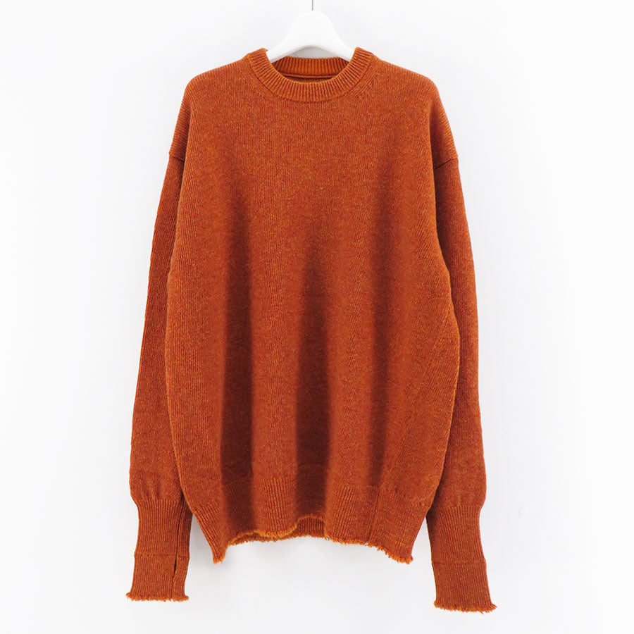 【MAATEE&SONS/マーティーアンドサンズ】, 強撚SHETLAND 裏カシミヤ ひょっとこP/O SWEATER , MT3303-0111