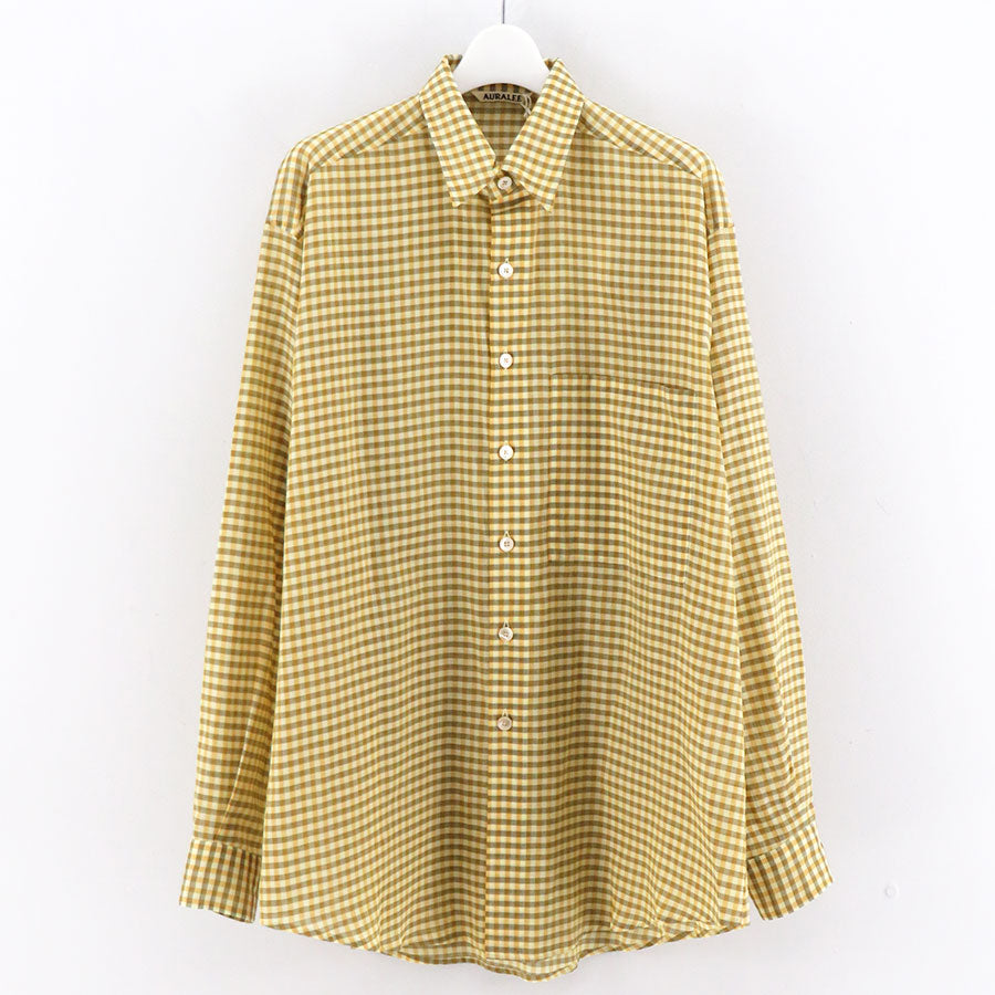 AURALEE/オーラリー】AIRY LIGHT COTTON CHECK BIG SHIRT A26SS01GCの