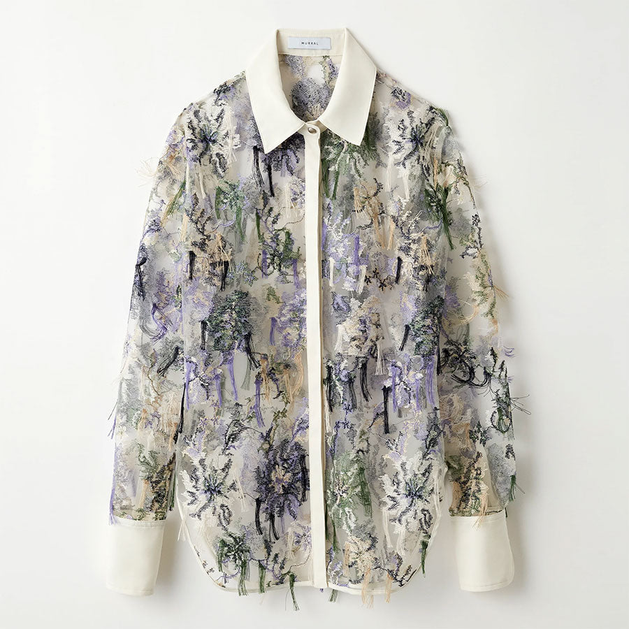 【MURRAL/ミューラル】<br>Floating flower lace shirt <br>241-0205
