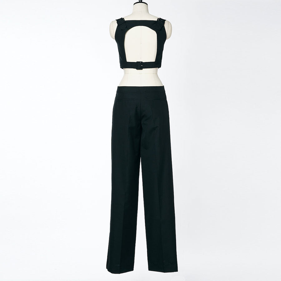 【FETICO/フェティコ】<br>CUT-OUT BUSTIER JUMPSUIT <br>FTC242-0804