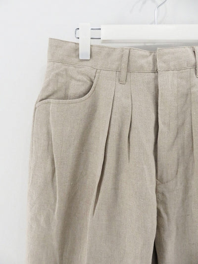 SALE 60%OFF ! <br/>【FARAH/ファーラー】リネン Two-tuck Wide Tapered Pants