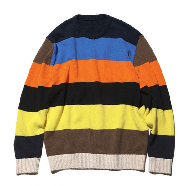 SALE 60%OFF ! 【SOPHNET.】MULTI BOLD BORDER CREWNECK KNIT