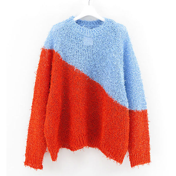 Kota Gushiken/コウタグシケン】Cotton Fur Jumper (BLUE/ORANGE