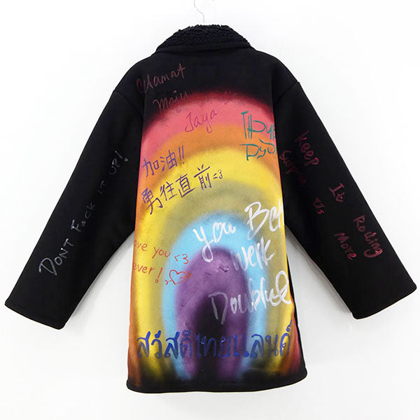 SALE 70%OFF ! <br/>【doublet/ダブレット】MASSAGE HAND-PAINTED MOUTON COAT