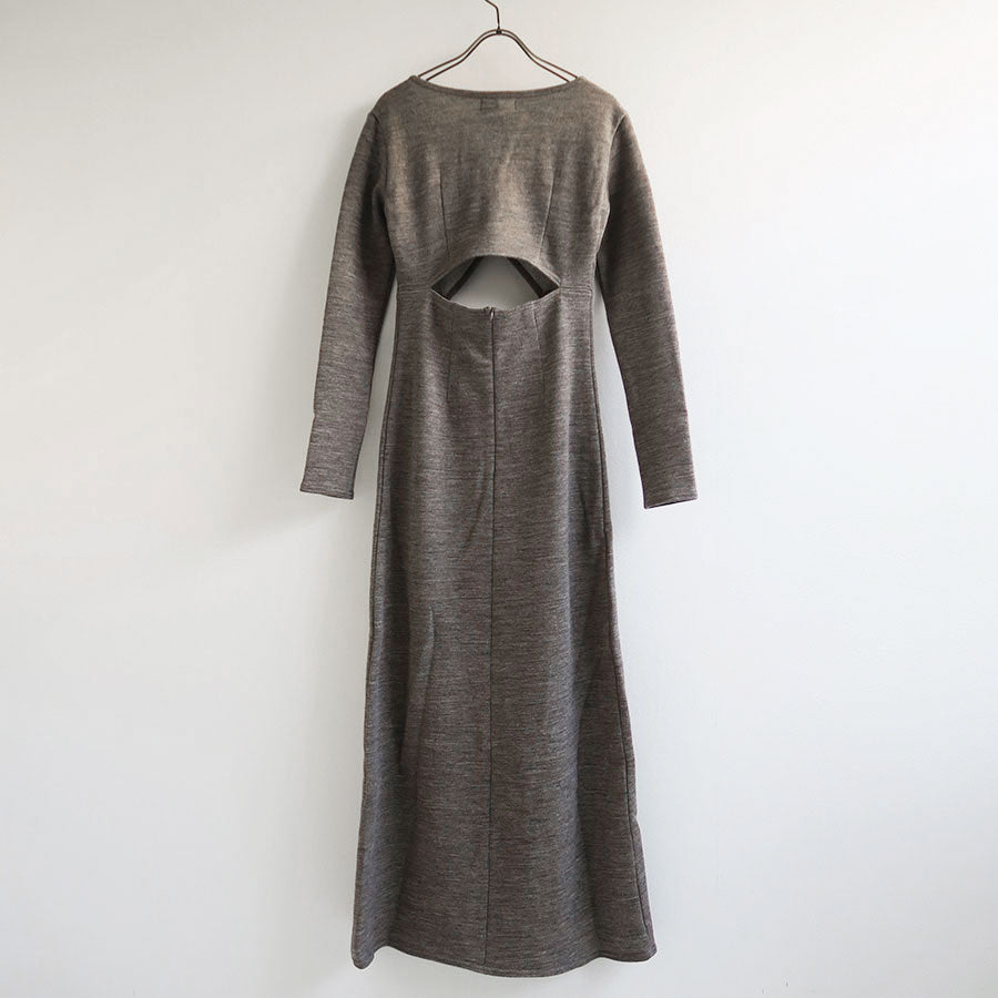SALE 60%OFF ! <br/>【ERIKOKATORI/エリコカトリ】<br>wool sweat cutout dress <br>EK5-5-3