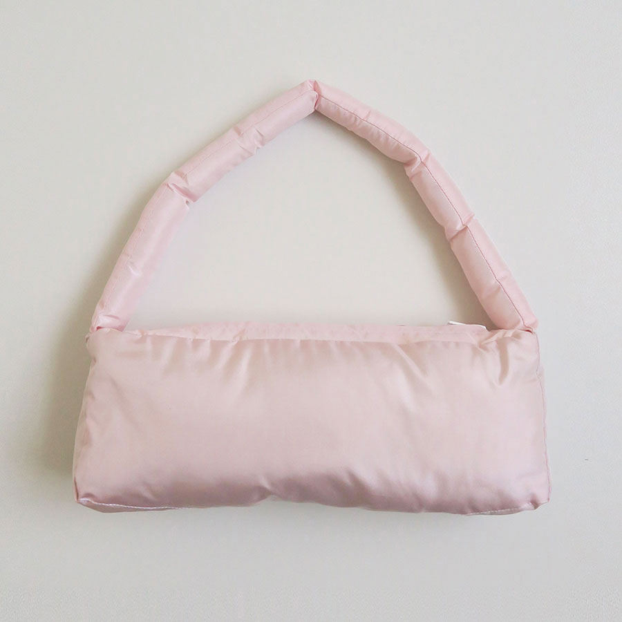 kokyo/コキヨ】Silk rectangulo Puff Bag (LIGHT PINK) RC001-00008の