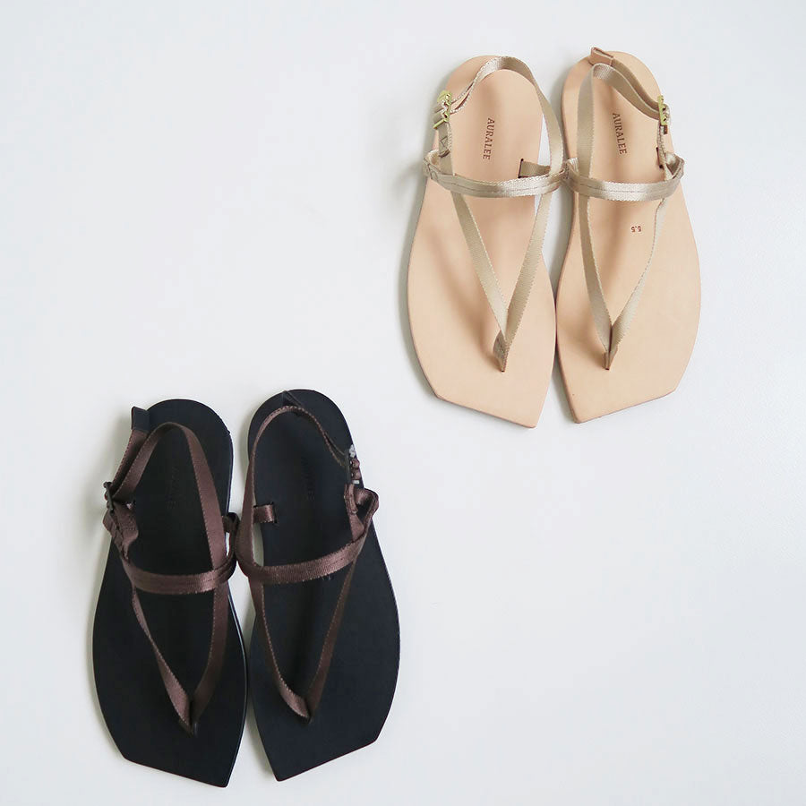 AURALEE/オーラリー】BELTED LEATHER SANDALS MADE BY FOOT THE 