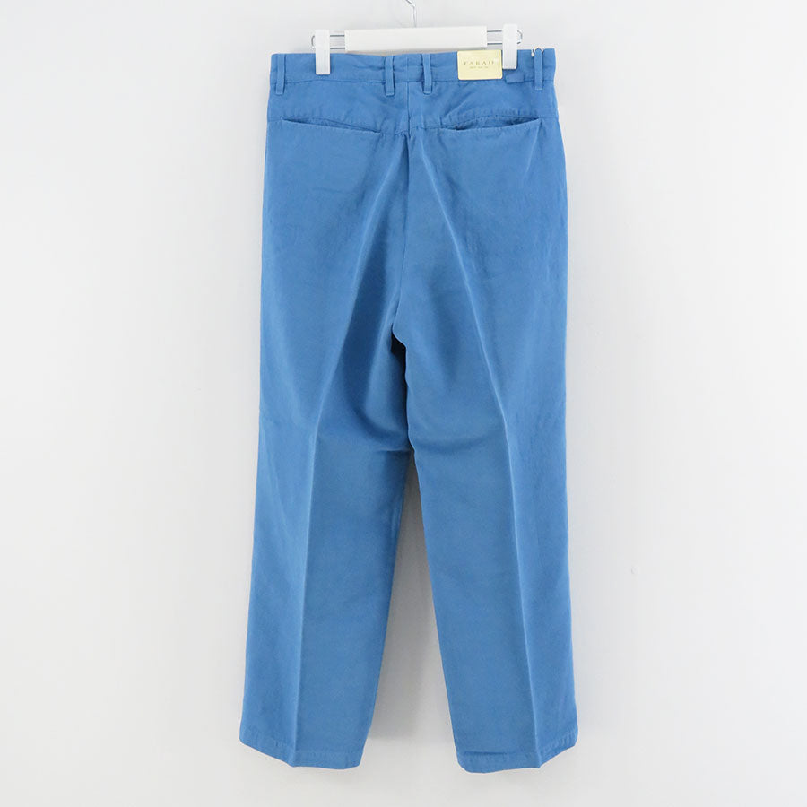 SALE 60%OFF ! <br/>【FARAH/ファーラー】<br>綿麻 3/2 ツイル Two-tuck Wide Pants <br>FR0301-M4007