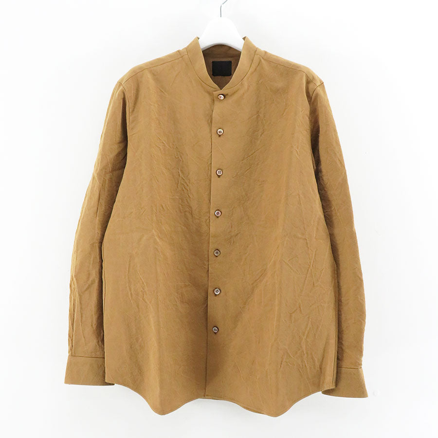 山内 ヤマウチ 上質 有松絞り 塩縮加工 コットンリネン シャツ サイズ4 美 - シャツ