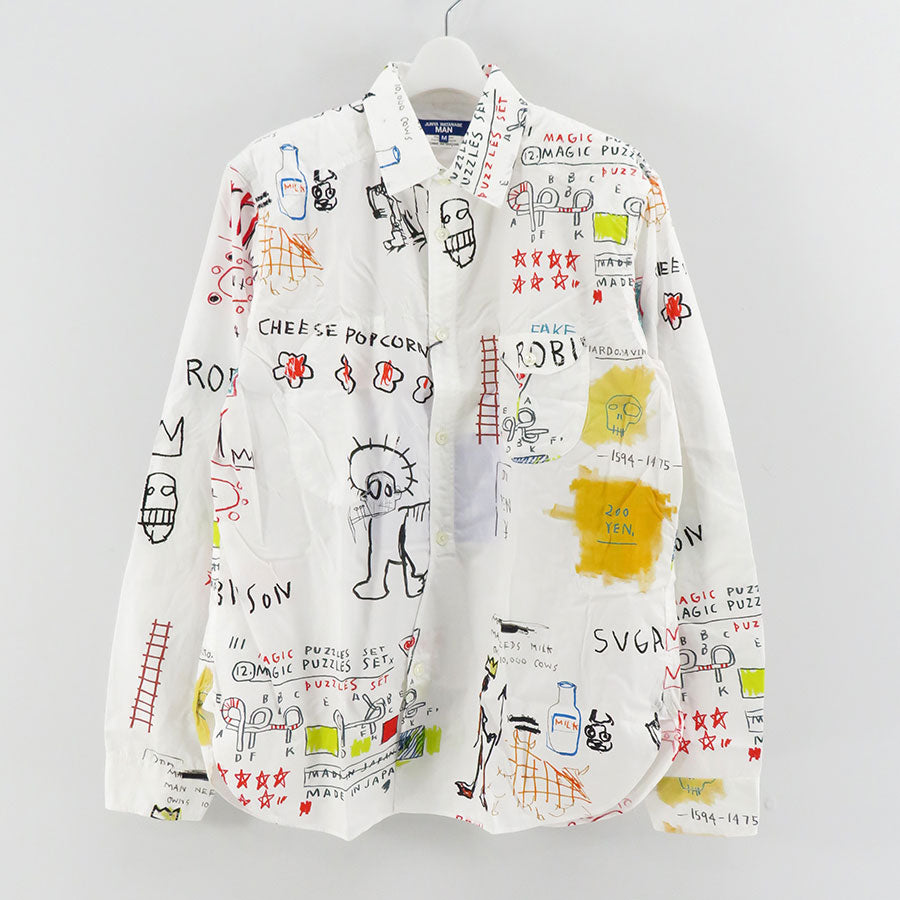 【JUNYA WATANABE MAN】, 綿ブロードプリントシャツ Jean-Michel Basquiat , WK-B012-051