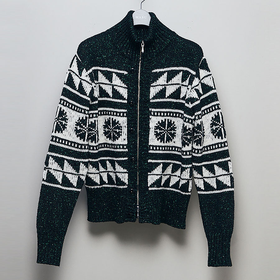 M A S U/エムエーエスユー】ZIP-UP TWINKLE COWICHAN CARDIGAN MVFW