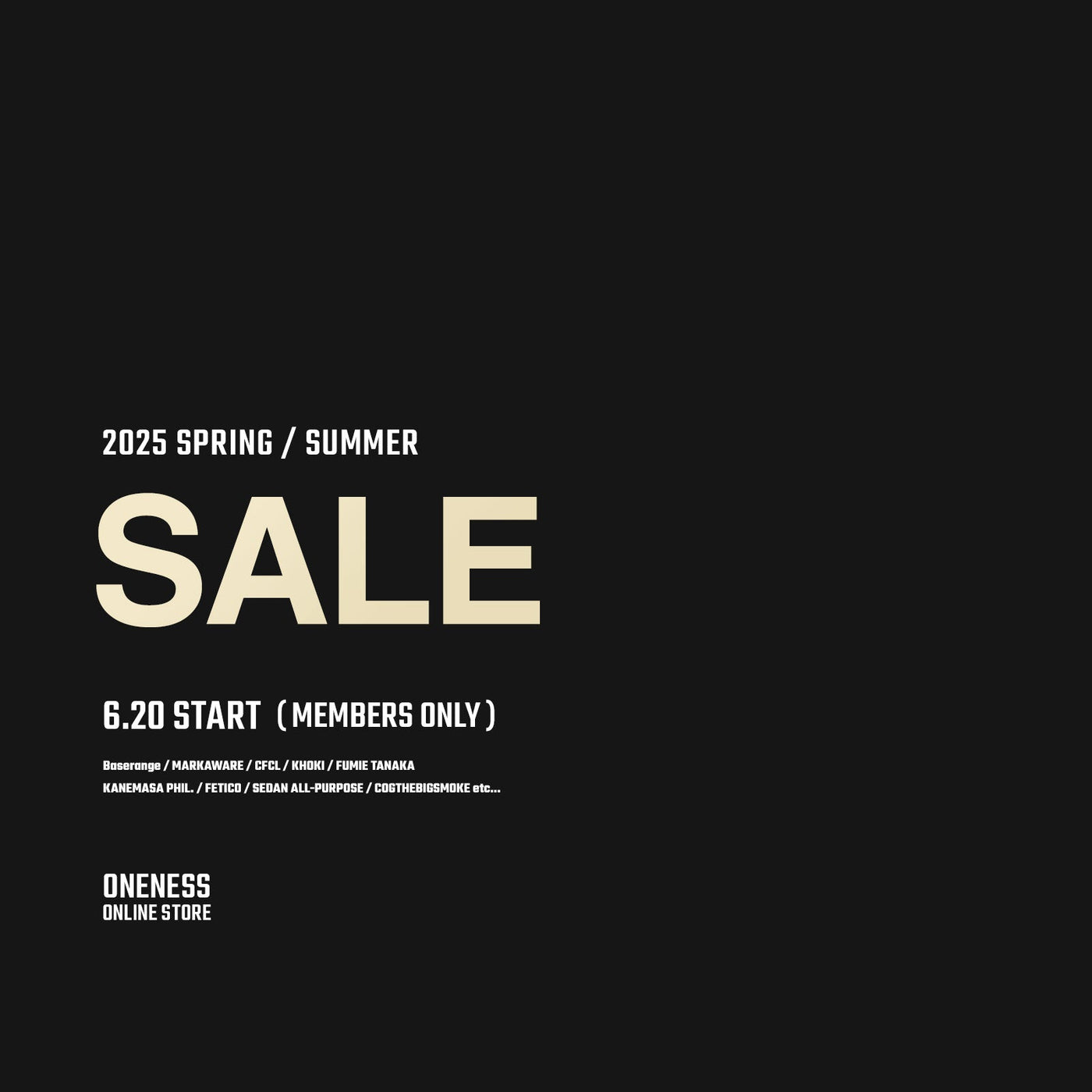 2025 SPRING SUMMER MEMBERS ONLY PRE SALE START!!!