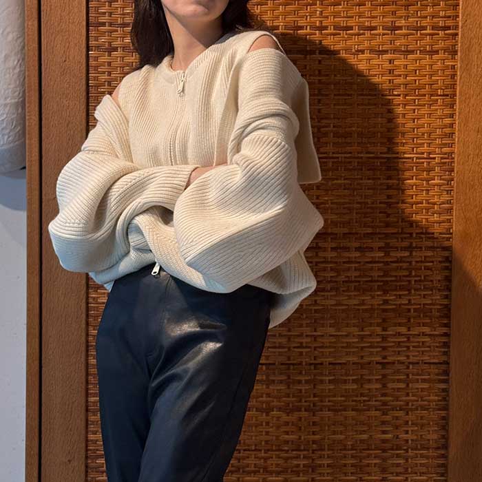 【IIROT】 Tasmania Lam Zip Jacket