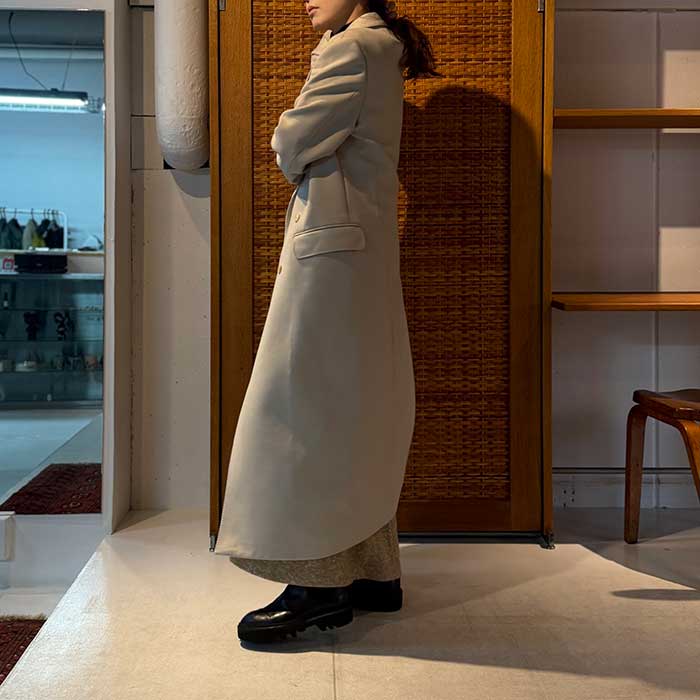 【AURALEE】 LIGHT MELTON CHESTERFIELD COAT