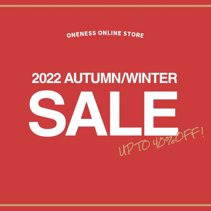 【2022AW SALE UP TO 40％ OFF！！】皆様、良いお年を！