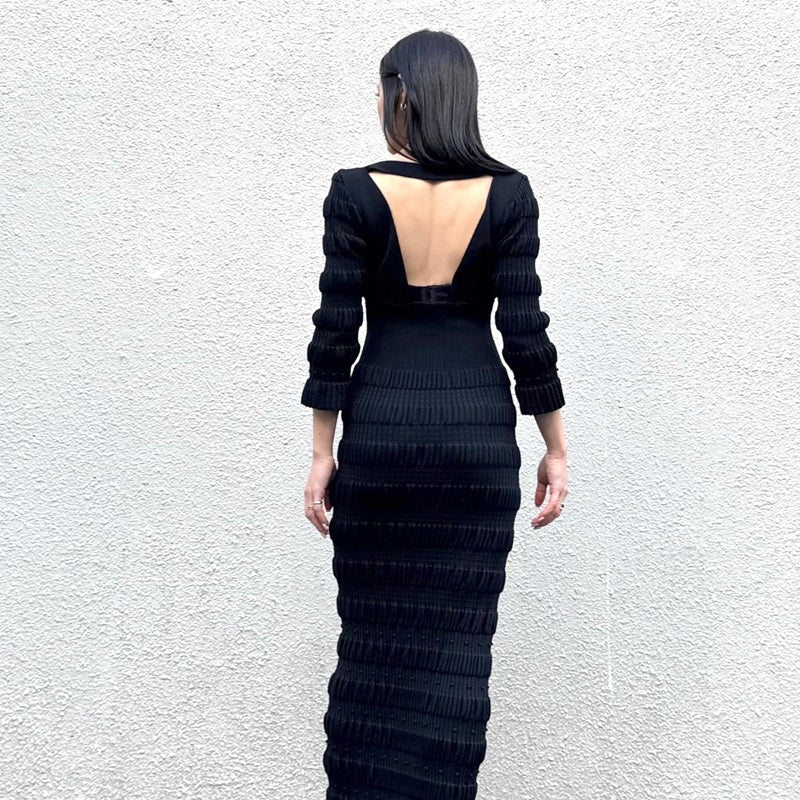 専用です。fetico ブラック サイズ1 WOOL CURVY DRESS FETICO