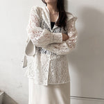 【FETICO】 FLOCKED LACE SAILOR COLLAR BLOUSE / THE ARCH MINI / PLEATED PANELED SKIRT