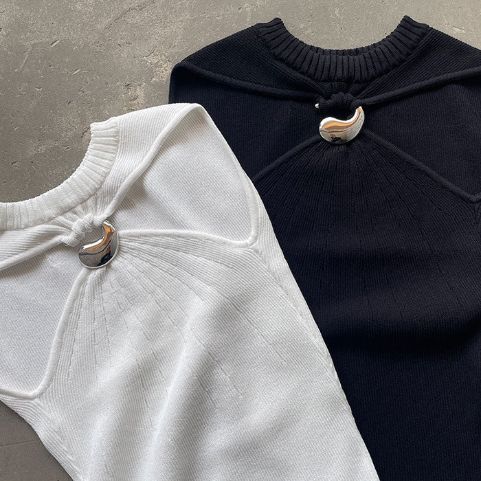 【mukasa】 Sleeveless Knit Top