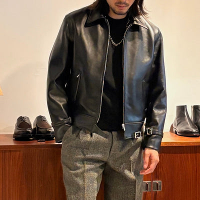 【A.PRESSE 2026 STYLE1】26SAP-01-05 Leather French Riders Jacket