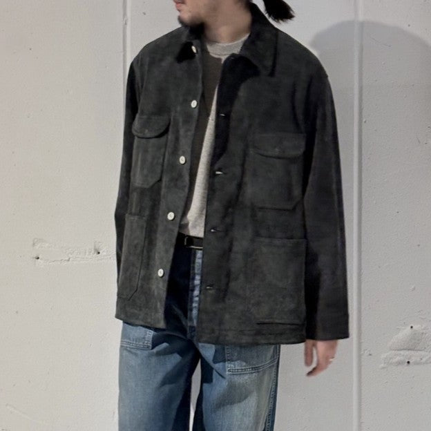 【HERILL】    Goat suede Railroad Chore Jacket　26-011-HL-8000-10