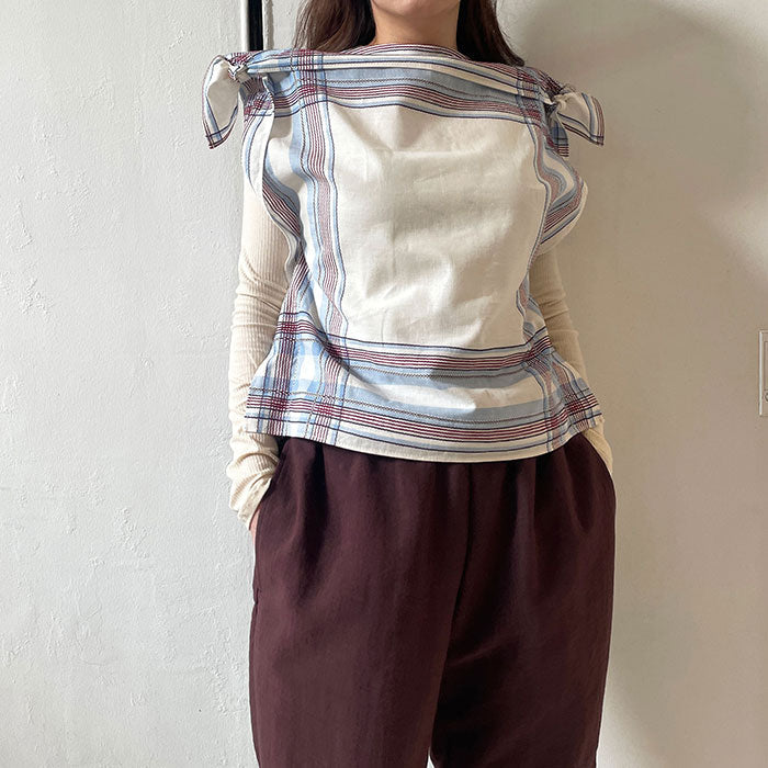 FUMIKA UCHIDA】 HANDKERCHIEF PULLOVER TOP【JUN MIKAMI】 シースルー