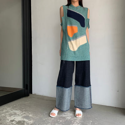 [kotohayokozawa] 无袖针织衫