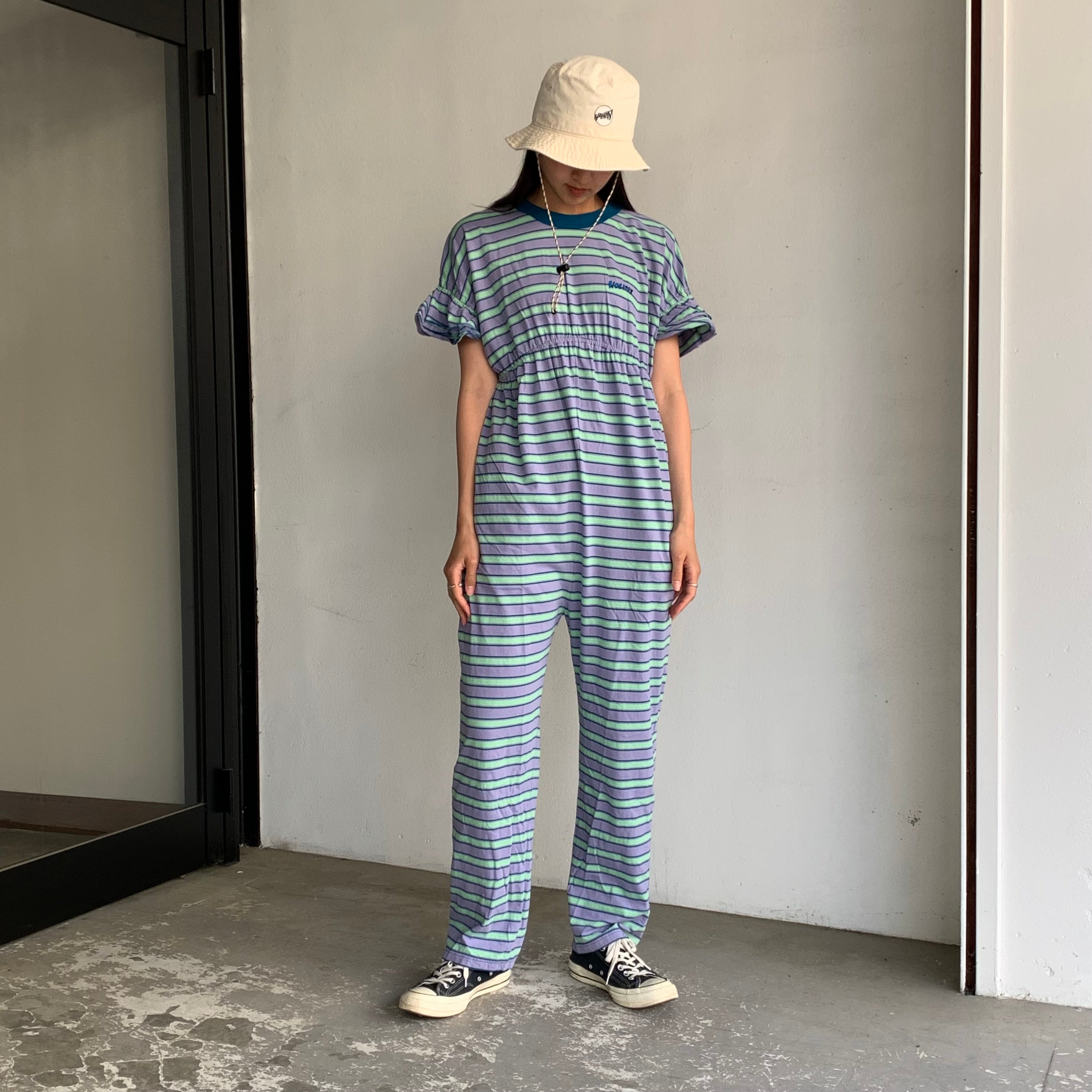 サロペット・オーバーオール・オールインワン holiday SUPER FINE BORDER BABY SUITS HOLIDAY】 SUPER FINE BORDER BABY SUITS – ONENESS ONLINE STORE