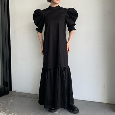 【JOHN】Mutton Sleeve Dress